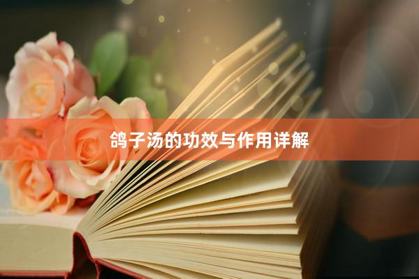鸽子汤的功效与作用详解