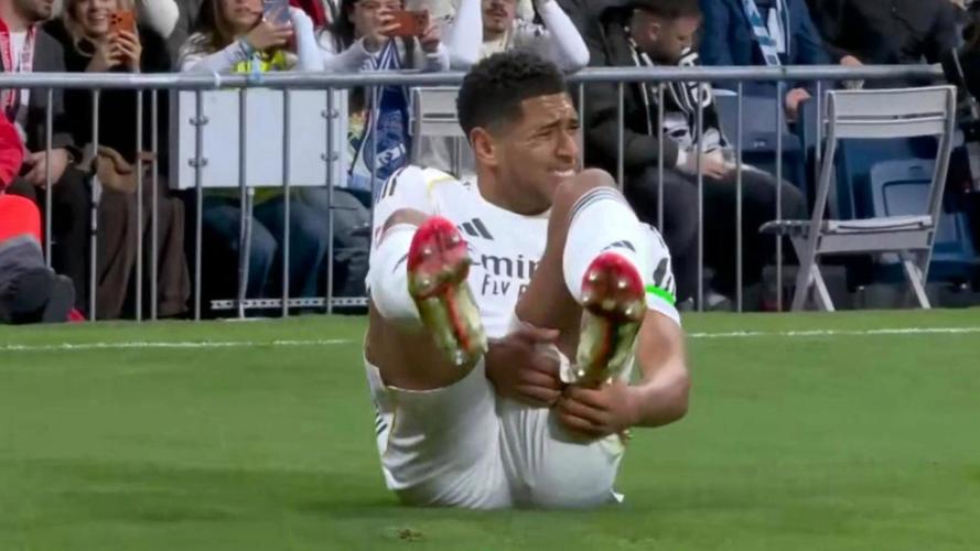 贝林厄姆奔跑中大腿拉伤，无法坚持比赛泪洒赛场